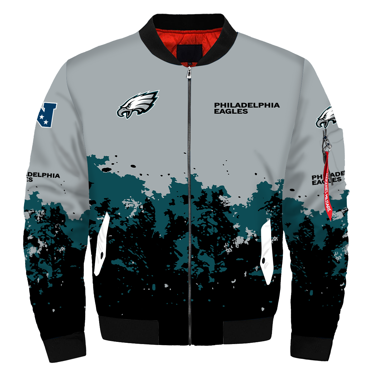 Philadelphia Eagles Mens Bomber Jacket Football Thicken Coat Zip Pockets Outwear eBay