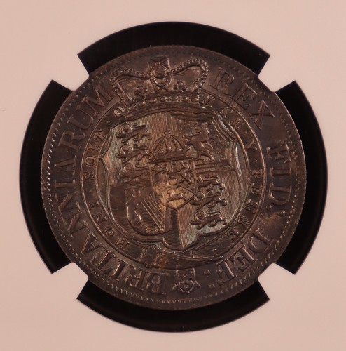 1817 Great Britain "George III" Silver Half Crown -NGC MS62 - Exquisite Toning! - Picture 7 of 11