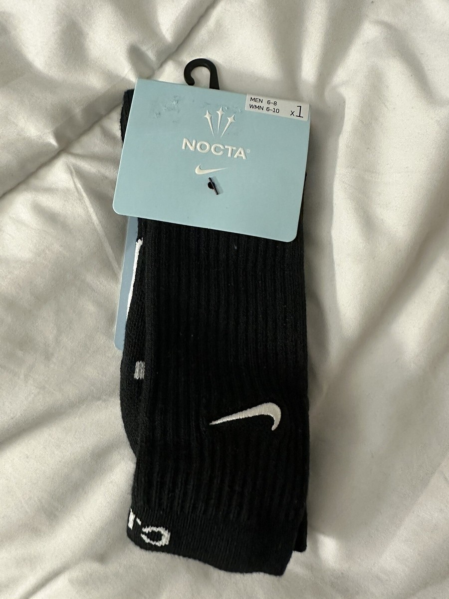 NOCTA Nike Drake crewクルー　ソックス Nike x DRAKE NOCTA Crew Socks White/Black 3-Pack DD9240-100