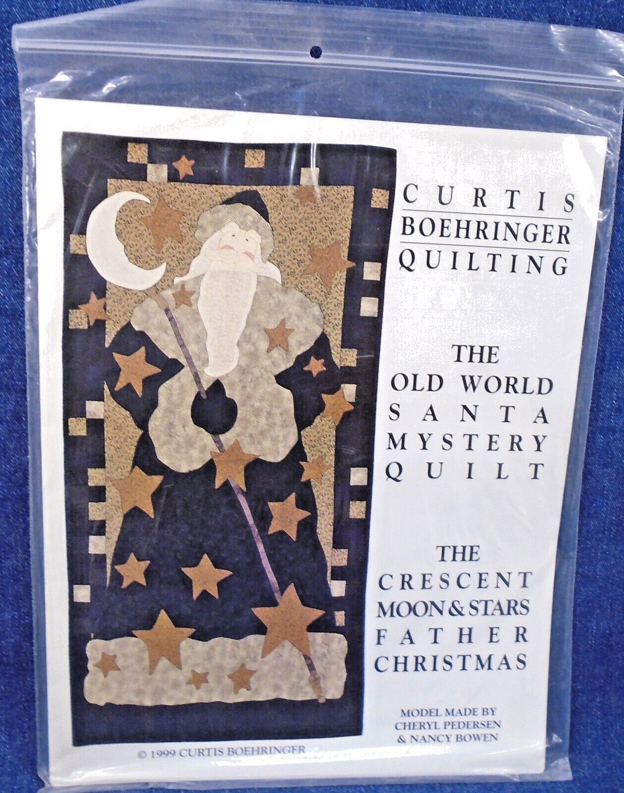 Curtis Boehringer Old World Santa Crescent Moon Stars Father Quilt Pattern