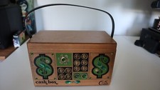 Vintage Enid Collins Wood Box Purse "Cash  Box" Missing 4 rhinestones Near Mint