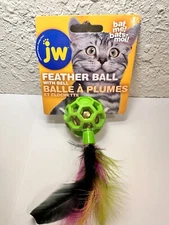 Jw Cat-action Feather Ball with Bell Cat Toy!!!