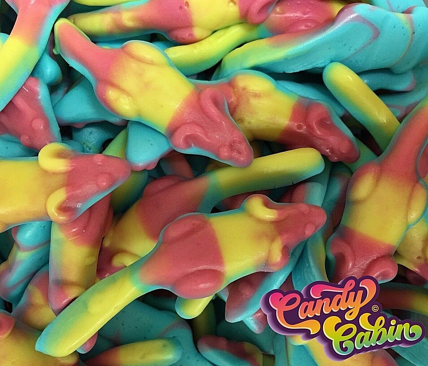 PSYCHEDELIC / PSYCHO MICE RATS GUMMY SWEETS BLUE CANDY JELLY PICK
