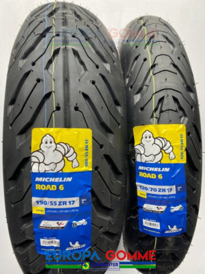 PAAR 120/70 ZR17 + 190/55 ZR17 MICHELIN ROAD 6 BEREIFUNG MOTOR SPORT DOT 2025/26