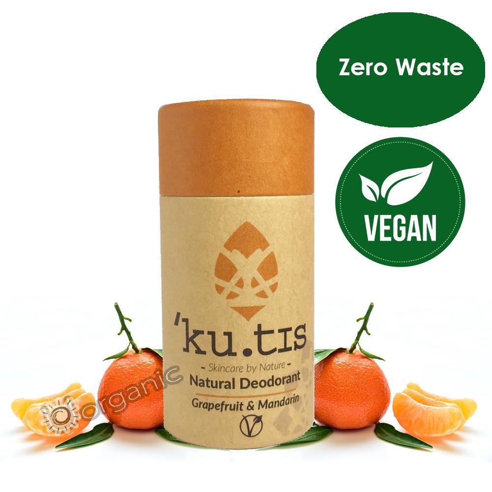 Ku.tis Grapefruit & Mandarin Natural Roll On Eco Friendly Deodorant, Plastic Free Anti Perspirant - Image 3
