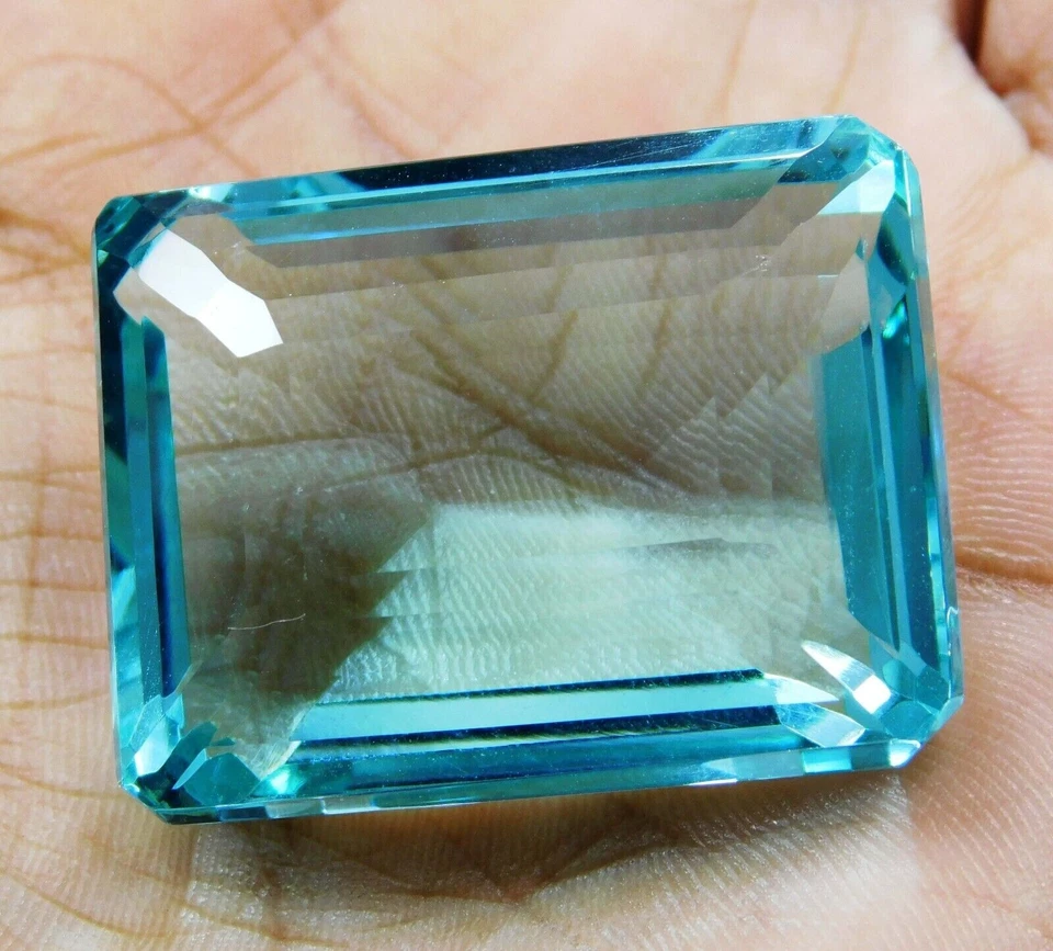 81.30 Ct. Aquamarine Madagascar Ocean Green Emerald Cut Loose Gemstone for Gift - Image 3 of 4