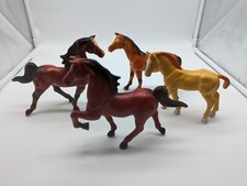 Vintage 1975 Imperial Toy Horses Lot Of 4 Plastic Horse Figurine Hong Kong/China