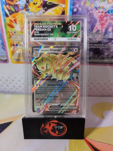 Team Rocket's Persian EX SVP218 Ace Gem Mint 10 Pokemon Black Star Promo