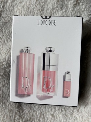 DIOR ADDICT 3-PIECE SET (001 Pink) Lip Glow, Lip Maximizer & Mini LIP ESSENTIALS