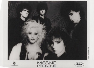 Missing Persons Foto Original Schwarz und Weiß Presse Promotion Circa 1980's