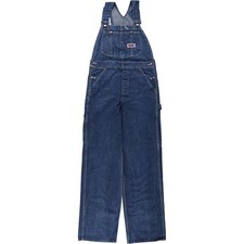 Used 80'S Big Mac denim overalls made in USA men's size W31 equivalent vintage