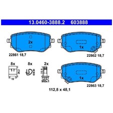 Satz Bremsbeläge Bremsklötze hinten für Mercedes X-Klasse 470 | 24162281