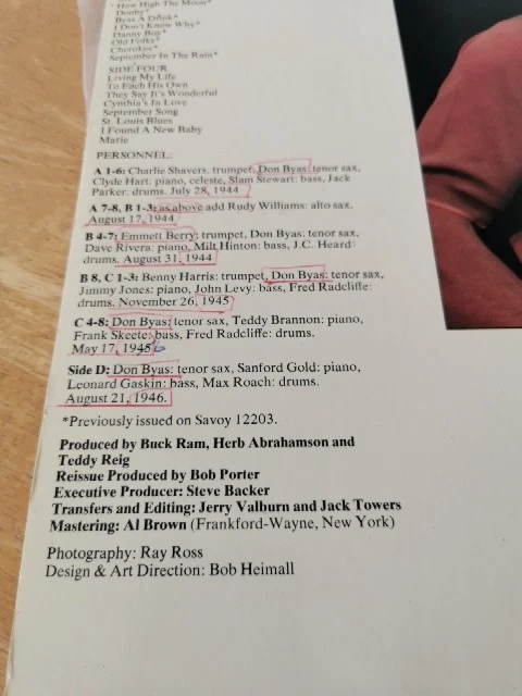 Don Byas Savoy Jam Party 2LP Savoy SJL2213 1976 double LP - Image 3 of 3