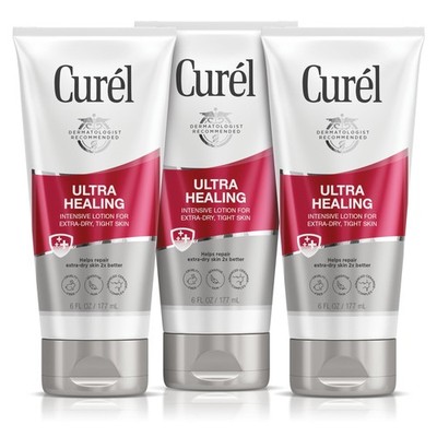 Curel Ultra Healing Intensive Fragrance-Free 6 Fl Oz (Pack of 3), White