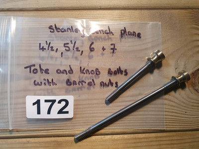 Vintage Stanley Bank Hobel Tragetasche & Knopf Bolzen Holzbearbeitung Handwerkzeuge Zimmerei 41/2