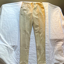 Fashion Nova Beige Faux Leather High-Rise Skinny Pants Stretch Elastic Waist S