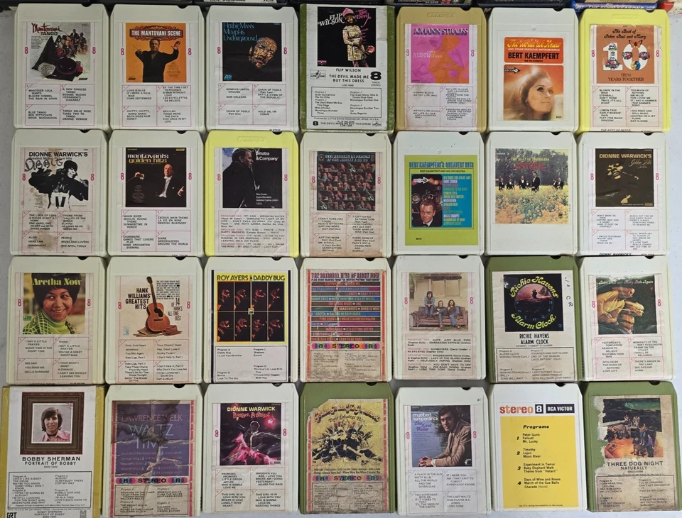 Lot of 28 Assorted Gummy Roller Ampex Carts - Vintage 8 Track Tape Cartridge #16 - Image 4 of 4