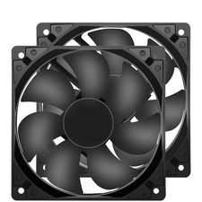 Efficient 12V DC Cooling Fan Set - 1600 RPM, Easy Install, 73 CFM Airflow
