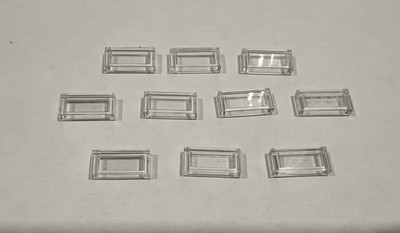 Lego Lot Of 10 1x2 Flat Clear Transparent Tiles Tile Trans New City 