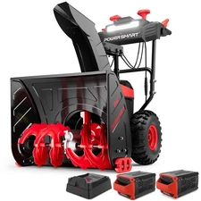 PowerSmart 80V 26" Cordless Snow Blower, Self-Propelled, 2 x 6Ah Battery, LED