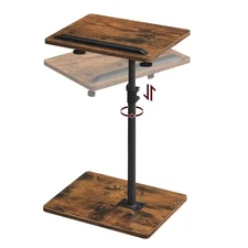 MAHANCRIS TV Tray Table, Sofa Armrest Tray Table for Couch, 360° Swivel Heigh...