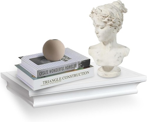 Contemporary White Floating Shelves - Easy Install, Perfect for Any Room - Picture 6 of 9