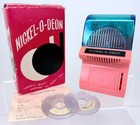 📻 Vintage JukeBox Coin Bank Battery Op Plays Records Music Nickel-O-Deon Works! — photo 1