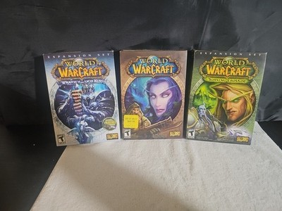 World of Warcraft PC CD/DVD CIB Burning Crusade Wrath of the Lich King Lot of 3