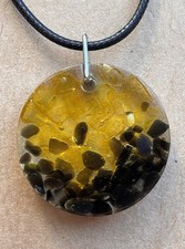 Obsidian  Citrine Healing Pendant Boho Spiritual Witchy Necklace Handmade Gift