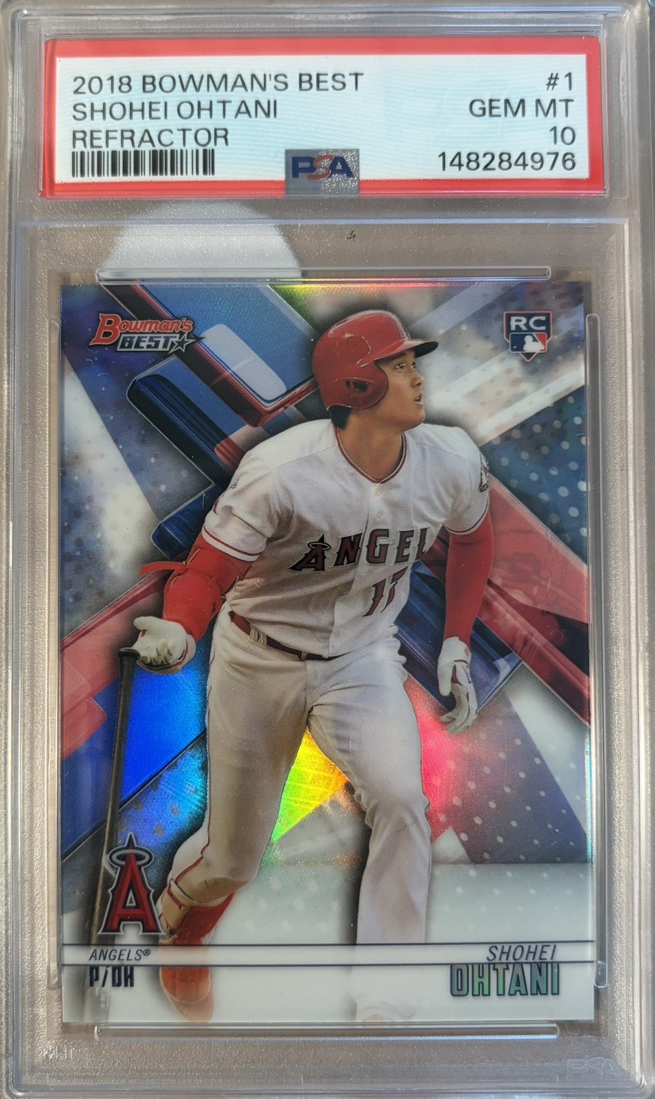 2018 BOWMAN'S BEST REFRACTOR #1 SHOHEI OHTANI ROOKIE RC PSA 10