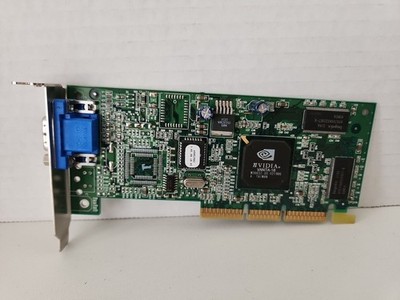 Vintage Nvidia Vanta AGP GPU Graphic Card 16MB VGA Low Profile