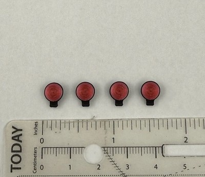 1/24 25 Scale Model Non Functional Red Vintage Round Light 2437