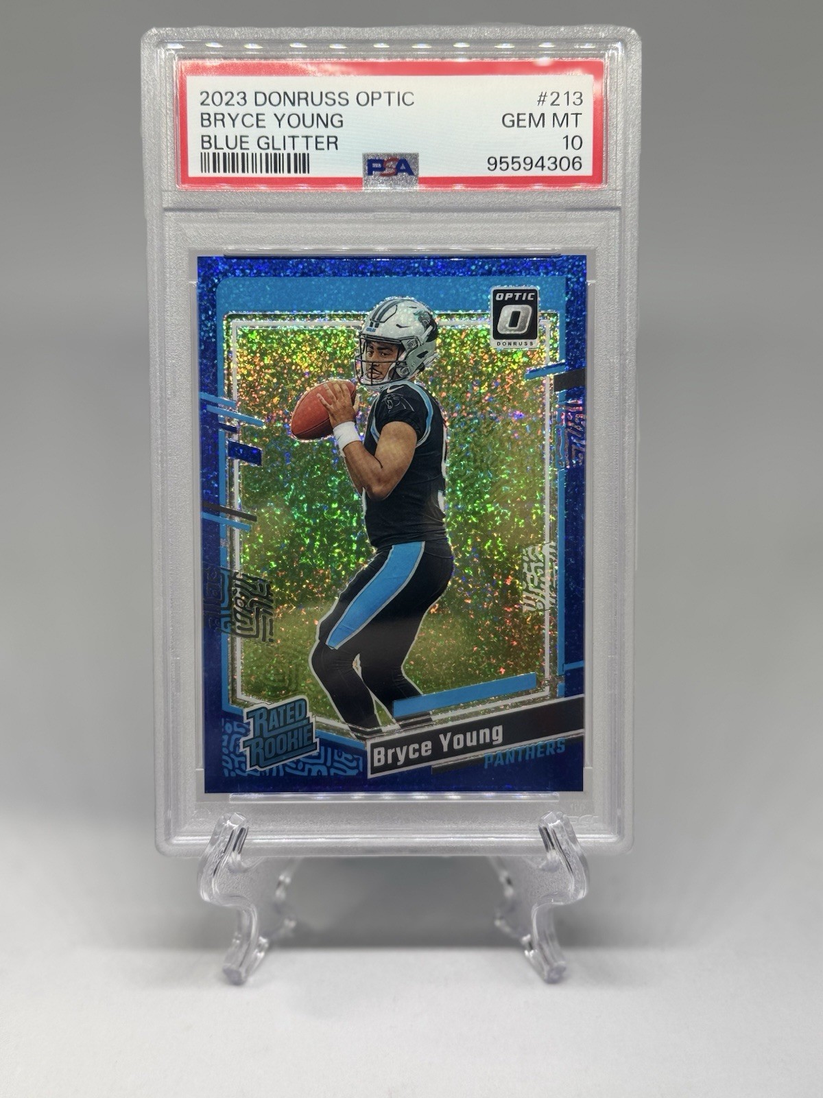 Bryce Young Panini Donruss Optic #213 Blue Glitter
