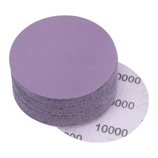 30Pcs 3-Inch Purple Sanding Discs 10000 Grit Hook Loop Aluminum Oxide Sandpaper