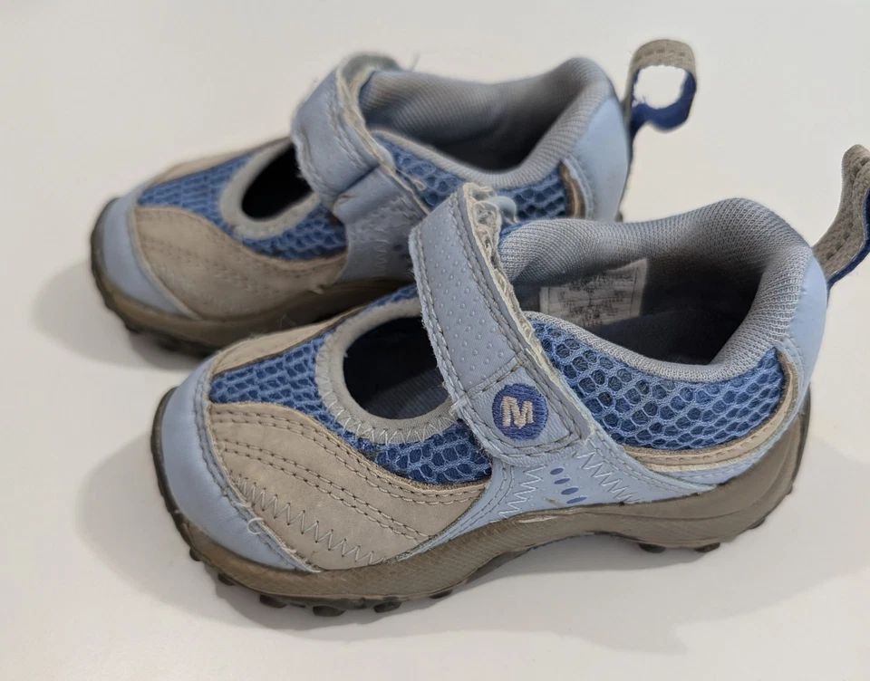 MERRELL 尺寸 5 女孩 CHAMELEON ARC JUMP SKY WAY 运动鞋 蓝色 Mary Jane 学步儿童 — 第 4/4 张图片