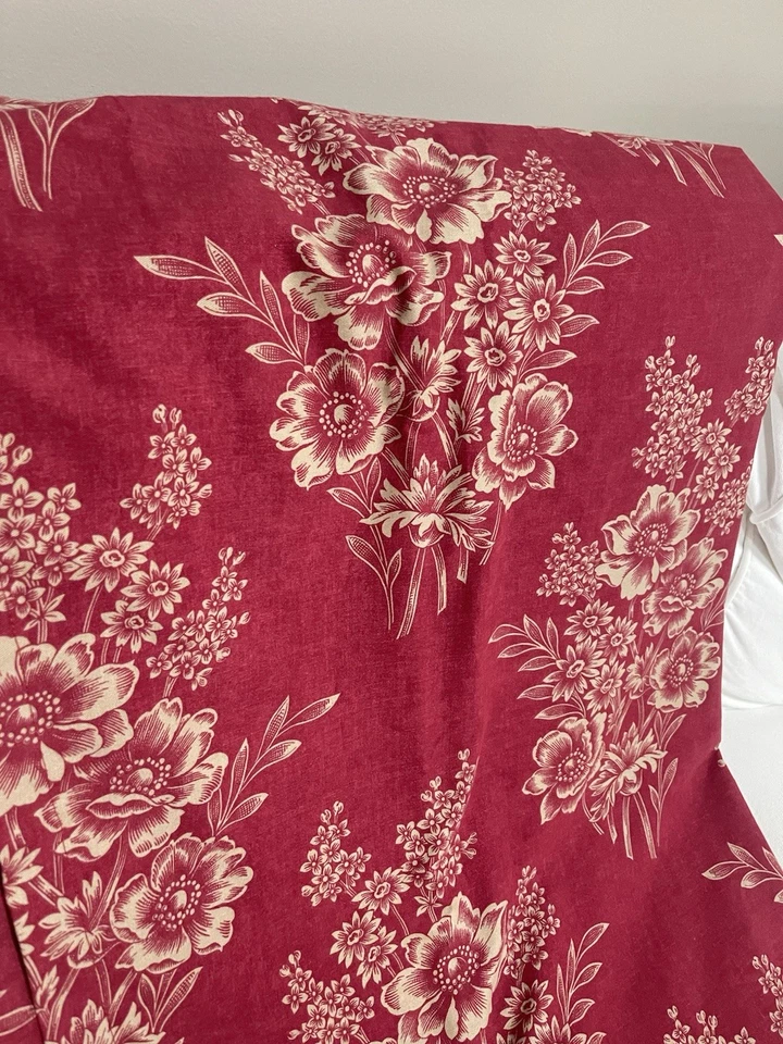 Panel de cortina de baño rojo floral 1 CHAPS Ralph Lauren TELLURIDE Foto 4 de 4