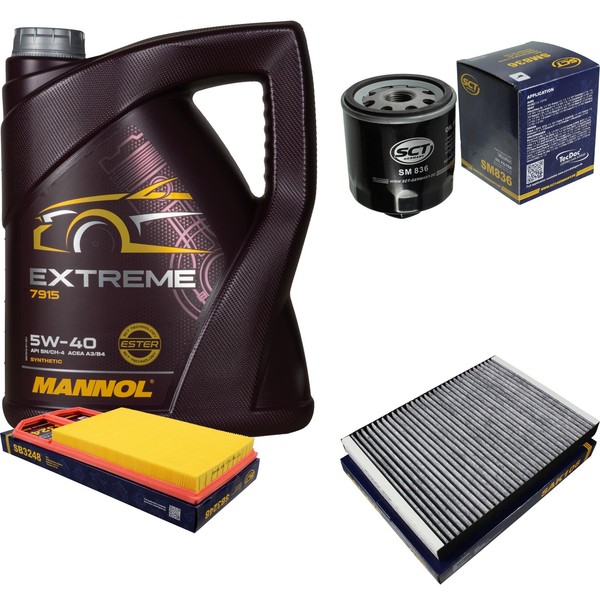 SCT Inspektionspaket 5L Mannol 5W-40 FüR VW Lupo 1.4 16V 1.6 GTI Polo Seat Leon-image