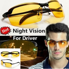 Night Driving Glasses HD Anti Glare Vision Polarized Yellow Lens Tinted Unisex