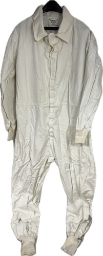 Vintage White Military Issue Cotton Sateen Coveralls Men's XL USGI Snow Camo