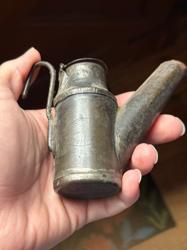 Hardsocg Antique Miners Oil Lamp | Marked - W/ Original Wick