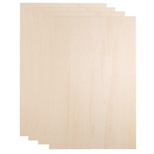4pcs 2mm Basswood Plywood Sheets 12"x18"x3/32" Plywood Boards Craft Wood Sheet