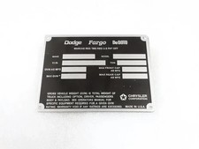 3x Data Plate For Dodge Fargo Desoto Power Wagon Trucks 1972-73 V309-8