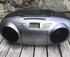 Insignia Multifunction AMFMRadio Portable Boombox Bluetooth CD Cassette•NSBBBT20