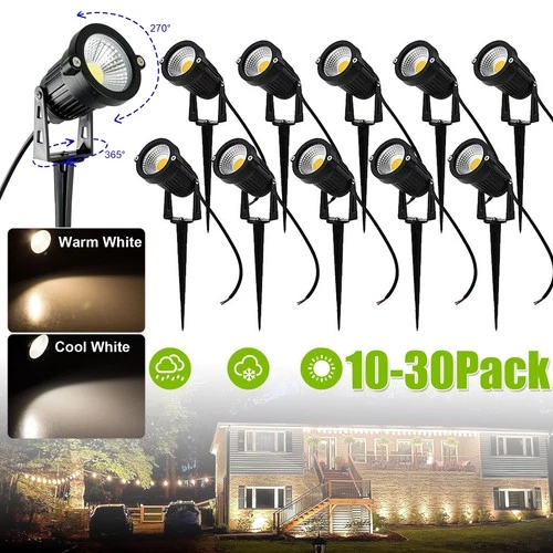 12V 5W LED Landscape Light 3000K Garden Outdoor Spotlight Low Voltage Waterproof
