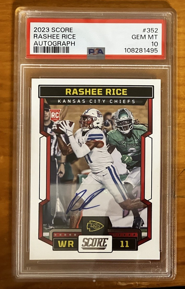 2023 Score Autograph Rashee Rice Rookie Auto RC PSA 10