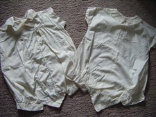 Vtg 60s Handmade Baby Infant Cotton One piece overall 2 pcs-Bust 28