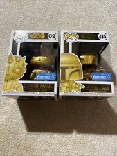 Funko Pop! Vinyl: Star Wars - Jango Fett (Gold) 285 Walmart Ex. & Darth Maul 009