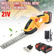 Garden Cordless Hedge Trimmer Handheld 2 in 1 Electric Grass Shears Power Tool🔥