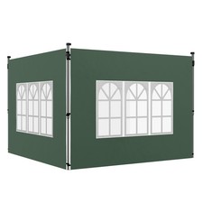 Outsunny Pannelli Laterali per Gazebo Pop Up 3x3(m) o 3x4m, Confezione da 2, Verde