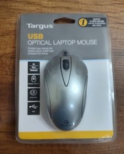 NEW Targus 3-Button USB Optical Laptop Mouse Scroll-Wheel BUS0213 AMU51US PC/Mac